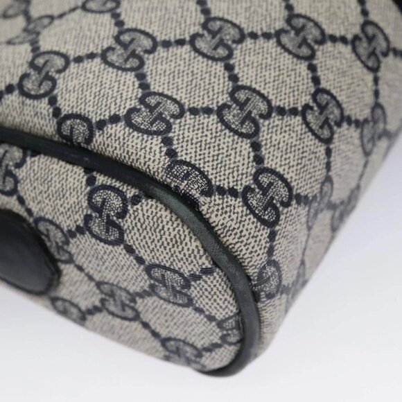 GUCCI GG Supreme Sherry Line Shoulder Bag PVC Leather Navy Red - Picture 6 of 15